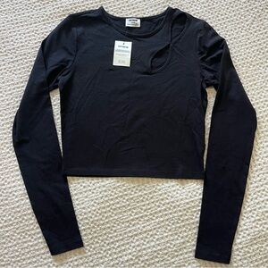 Cotton On Womens Keyhole Shoulder Long Sleeve Top Size S